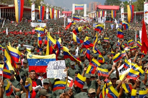 Movilización de la alianza cívico militar en Venezuela.