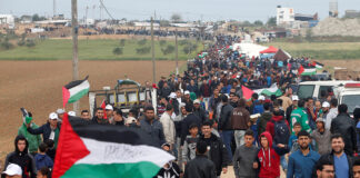 Miles de palestinos en la «Gran Marcha del Retorno» en la Franja de Gaza
