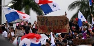 Protesta popular en las calles de Panamá
