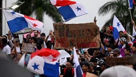 Protesta popular en las calles de Panamá