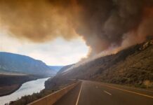 Incendio en Columbia Británica, Canadá