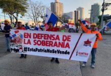 SUNTRACS cierra calles para reclamar soberanía plena sobre el Canal