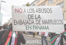 Protesta frente a la Embajada de Marruecos en Panamá