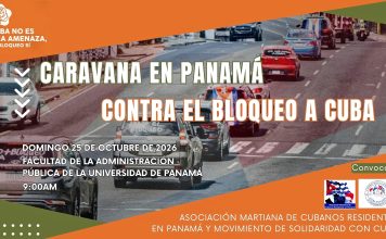 Convocan en Panamá caravana contra bloqueo de EEUU a Cuba